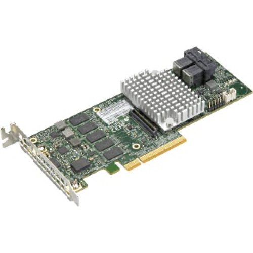 Supermicro AOC-S3108L-H8IR-16DD 8-port/12Gb/s/16 SATA/SAS drives/RAID (0/1/5/6/10/50/60)/2GB DDR3 on-card cache/SFF-8643 MiniSAS HD