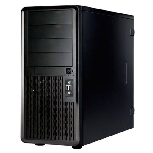 Midi Tower InWin PE689 Black 750W P75F 80plus Gold USB3.0*2+A(HD)+front fan 120mm*1+rear fan 120mm*1+ 2*2SATA+1*1SATA+Intrusion Switch/ holes for SL20” RACKMOUNT