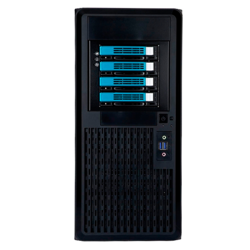 Midi Tower InWin PE689 Black 750W P75F 80plus Gold USB3.0*2+A(HD)+front fan 120mm*1+rear fan 120mm*1+ 2*2SATA+1*1SATA+Intrusion Switch/ holes for SL20” RACKMOUNT