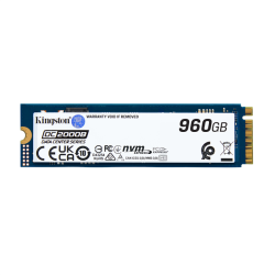 Kingston Enterprise SSD 960GB DC2000B M.2 2280 NVMe Gen4x4 R7000/W1300MB/s  3D TLC MTBF 2М 540 000/47 000 IOPS 700,8TBW (Data Center) 3 years