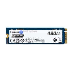 Kingston Enterprise SSD 480GB DC2000B M.2 2280 NVMe Gen4x4 R7000/W800MB/s  3D TLC MTBF 2М 530 000/32 000 IOPS 350,4TBW (Data Center) 3 years