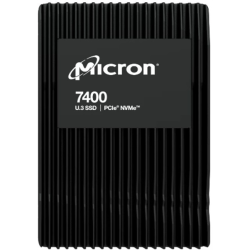 Micron 7400 MAX 1.6TB NVMe U.3 (15mm) PCIe NVMe Gen4 1x4 (v1.4) R6500/W2200MB/s 3D TLC MTTF 2М 430K/224K IOPS SSD Enterprise Solid State Drive, 1 year, OEM