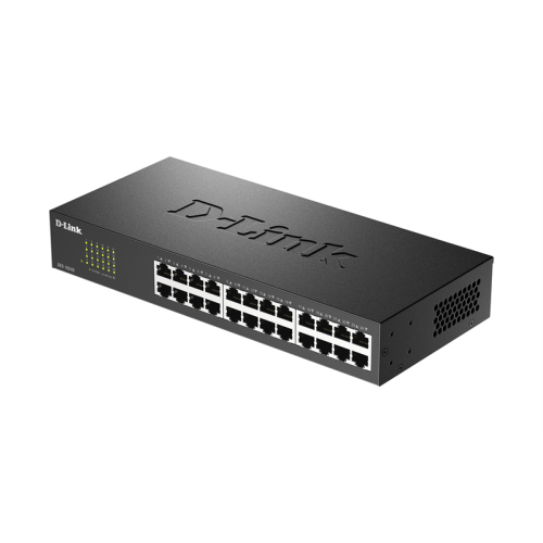 D-Link Неуправляемый коммутатор, 24x100Base-TX, корпус металл