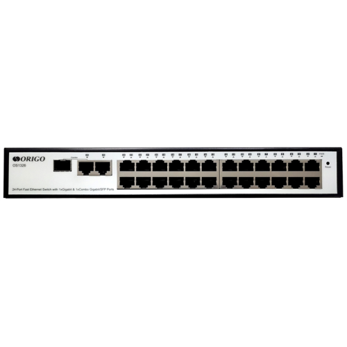 ORIGO Smart Managed Switch 24x100Base-TX, 1x1000Base-T, 1xCombo 1000Base-T/SFP, 19