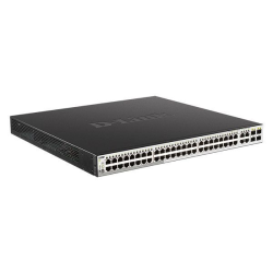 D-Link PROJ Настраиваемый L2 PoE-коммутатор, 48x1000Base-T PoE, 4хCombo 1000Base-T/SFP, PoE-бюджет 370 Вт, упрощенный интерфейс CLI