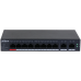 DAHUA 8-портовый гигабитный PoE коммутатор с функцией облачного управления Порты: 8 RJ45 10/100/1000Мбит/с (PoE/PoE+/Hi-PoE), 2 RJ45 10/100/1000Мбит/с (uplink); мощность PoE: порт 1 до 60Вт, порты 2~4
