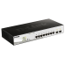 D-Link Управляемый L2 PoE-коммутатор, 8x1000Base-T PoE, 2x1000Base-X SFP, PoE-бюджет 65 Вт, защита от статического электричества до 6 кВ, CLI