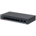DAHUA 8-портовый гигабитный PoE коммутатор с функцией облачного управления Порты: 8 RJ45 10/100/1000Мбит/с (PoE/PoE+/Hi-PoE), 2 RJ45 10/100/1000Мбит/с (uplink); мощность PoE: порт 1 до 60Вт, порты 2~4