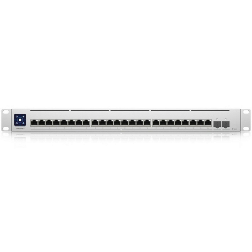 Ubiquiti Switch Enterprise XG 24 Layer 3 switch with (24) 10GbE RJ45 ports and (2) 25G SFP28 ports.