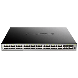 D-Link DGS-3630-52PC/A2ASI, PROJ L3 Managed Switch with 44 10/100/1000Base-T ports and 4 100/1000Base-T/SFP combo-ports and 4 10GBase-X SFP+ ports (48 PoE ports 802.3af/802.3at (30 W), PoE Budget 370W