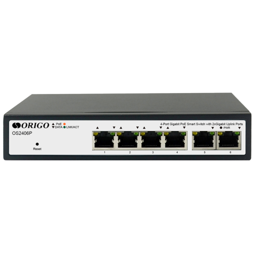 ORIGO Настраиваемый L2 PoE-коммутатор 4x1000Base-T PoE, 2х1000Base-T, PoE-бюджет 60 Вт