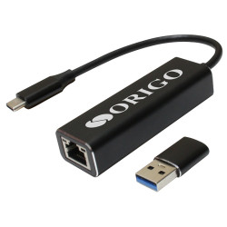ORIGO Сетевой адаптер USB-C / 2.5G Ethernet с переходником USB-C / USB-A