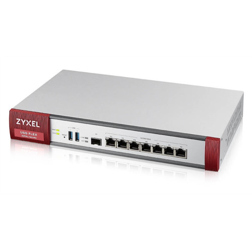 Межсетевой экран и Wi-Fi контроллер Zyxel USG FLEX 500, Rack, 7 конфигурируемых (LAN/WAN) портов GE, 1xSFP, 2xUSB3.0, AP Controller (8/72), Device HA Pro, NebulaFlex **