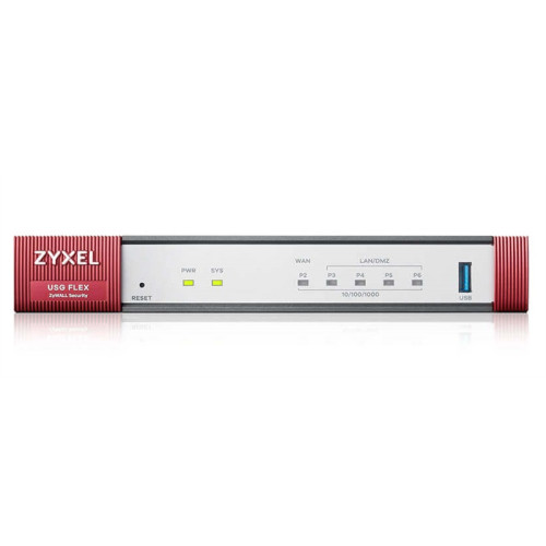 Межсетевой экран и Wi-Fi контроллер Zyxel USG FLEX 100, 1xWAN GE, 1xOPT GE (LAN/WAN), 3xLAN/DMZ GE, 1xUSB3.0, AP Controller (8/24), NebulaFlex **