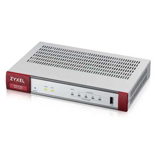 Межсетевой экран и Wi-Fi контроллер Zyxel USG FLEX 100, 1xWAN GE, 1xOPT GE (LAN/WAN), 3xLAN/DMZ GE, 1xUSB3.0, AP Controller (8/24), NebulaFlex **