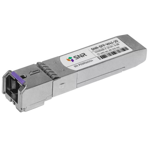 SNR Модуль SFP WDM, дальность до 20км (12dB), 1490/1310nm