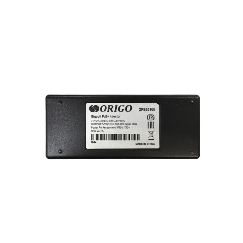 ORIGO PoE-инжектор 802.3af/at, 1x1000Base-T LAN, 1x1000Base-T PoE Out, выход: 54 В DC