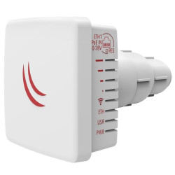 MikroTik LDF 5 with 9dBi integrated 5GHz antenna, Dual Chain 802.11an wireless, 600MHz CPU, 64MB RAM, 1x LAN, outdoor case, POE, PSU, RouterOS L3