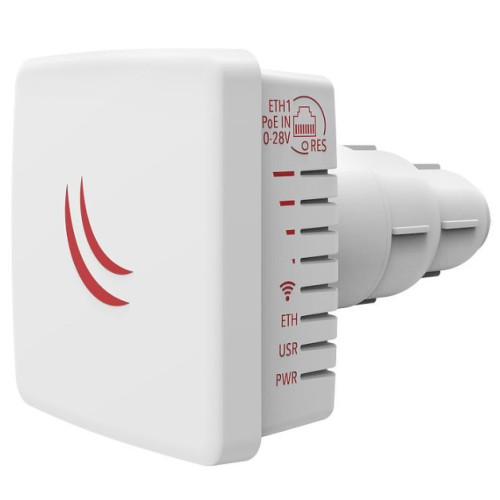 MikroTik LDF 5 with 9dBi integrated 5GHz antenna, Dual Chain 802.11an wireless, 600MHz CPU, 64MB RAM, 1x LAN, outdoor case, POE, PSU, RouterOS L3