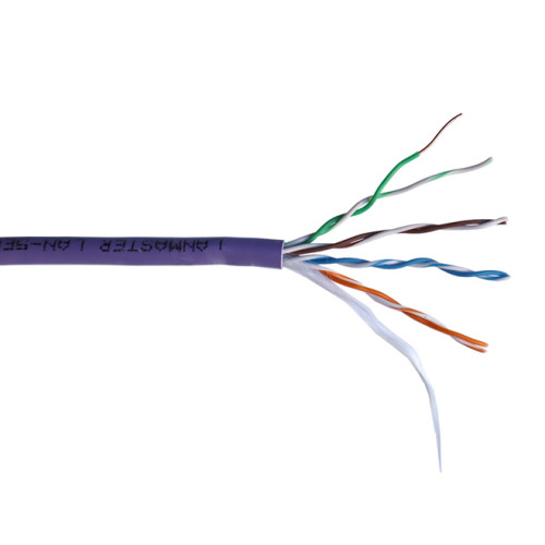 Кабель LANMASTER U/UTP, 4 пары, Кат. 5E, 350 МГц, LSZH, нг(А)-HF, фиолетовый, 305 м