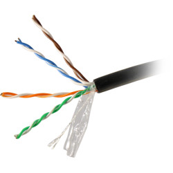 Кабель витая пара Bion BCL-U5451-301 U/UTP, кат.5e, 4x2x0,51мм AWG24, CCA, одножильный, PE, для внешней прокладки, 305м, черный