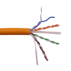 Кабель LANMASTER U/UTP, 4 пары, Кат. 6, с перегородкой, 550Mhz, LSZH, нг(A)-HF, оранжевый, 305 м