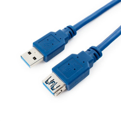 Cablexpert Кабель-удлинитель USB3.0, AM/AF, медь, двойн.экран, Pro, 1.8м, синий, пакет