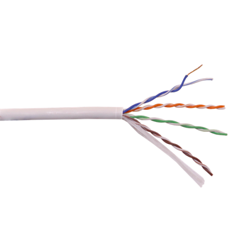 Кабель LANMASTER U/UTP, 4 пары, Кат. 5E, 350 МГц, LSZH, нг(А)-HF, серый, 305 м