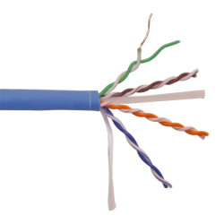 Кабель LANMASTER  UTP, 4x2, кат 6, 550Mhz, LSZH (HFLT), синий, 305 м