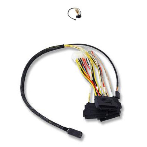 Cable, SFF-8643 - 4*SFF-8482, 1M (analog LSI00412 / L5-00222-00 / 2280100-R / ACD-SFF8643-SAS8482SB-10M / MD-6705049)