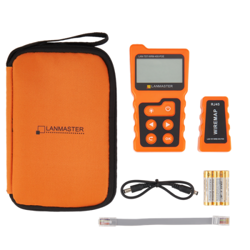 Тестер витой пары с дисплеем, с определением параметров POE