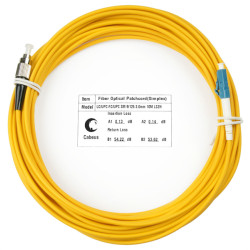 Cabeus FOP(s)-9-LC-FC-10m Шнур оптический simplex LC-FC 9/125 sm 10м LSZH