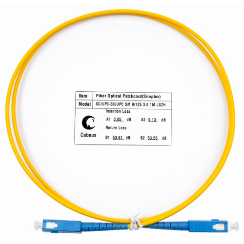 Cabeus FOP(s)-9-SC-SC-1m Шнур оптический simplex SC-SC 9/125 sm 1м LSZH