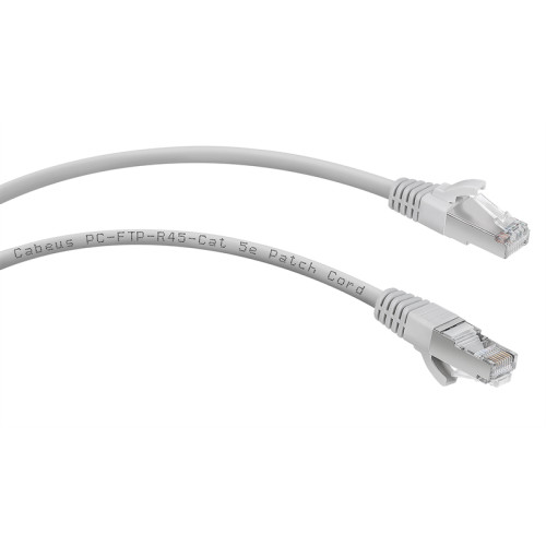 Cabeus PC-FTP-RJ45-Cat.5e-1m Патч-корд F/UTP, категория 5е, 2xRJ45/8p8c, экранированный, серый, PVC, 1м