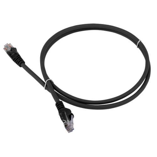 Патч-корд LANMASTER LSZH UTP кат.6, 0.5 м, черный