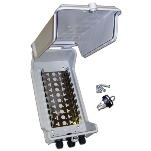 Наружный распределительный бокс, 10 плинтов, 100 пар