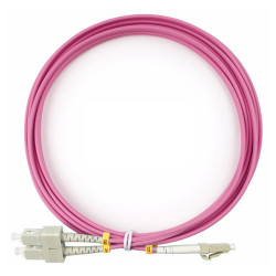 Cabeus FOP-50-OM4-LC-SC-3m Шнур оптический duplex LC-SC 50/125 mm OM4 3м LSZH