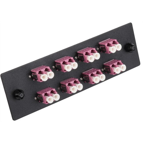 Адаптерная панель для кроссов LAN-FOBM с 8 дуплексными адаптерами LC/OM4