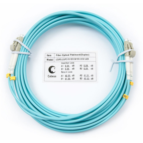 Cabeus FOP-50-LC-LC-7m Шнур оптический duplex LC-LC 50/125 mm OM3 7м LSZH