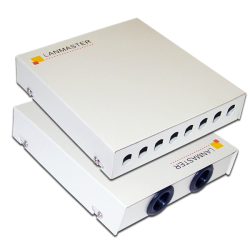 Кросс оптический LANMASTER настенный, металлический, на 8 ST адаптеров