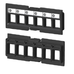 Вставка под кейстоны в модульную панель, неэкранированная, 6 портов, без шторок