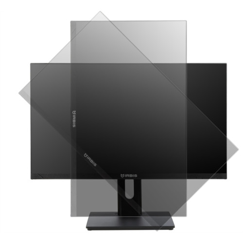 IRBIS SMARTVIEW 24 23.8'' LED Monitor 1920x1080, 16:9, IPS, 300 cd/m2, 1300:1, 3ms, 178°/178°, USB-C3.1 (65W),HDMI, DP, USB 2.0x2,Audio out, Speak,100Hz, Tilt,Height,Swivel,Pivot,внеш.бп, Black 3y (Ch