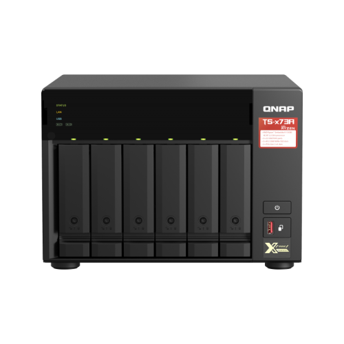 QNAP SMB QC 2,2GhzCPU/8Gb(upto64Gb)/upto 6HDD, upto 22 with TL-D800S/SATA(3,5'')/ 4xUSB3.2/2xExp.slot/2x2,5Gb/iSCSI/1xPS/3YW TS-673A-8G-EU-RU