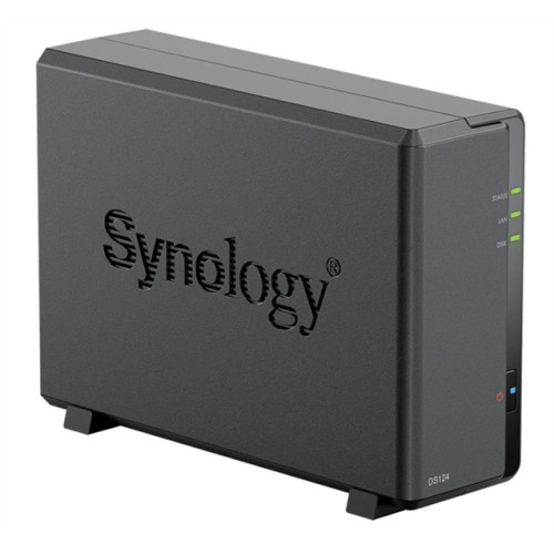 Synology QC 1,7GhzCPU/1Gb/upto 1HDD SATA(3.5', 2.5')/2xUSB3.2/1GbE/iSCSI/2xIPcam(upto 12)/1xPS/1YW repl DS118