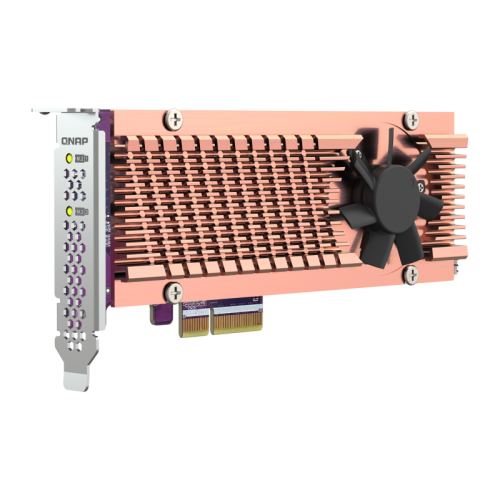 QNAP QM2-2P-344A 2xM.2 22110\2280 PCIe (Gen3 x4) NVMe SSD, Low-profile and Full-height brackets incl