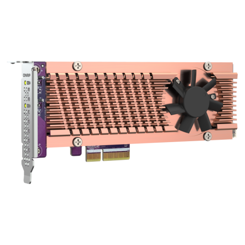 QNAP QM2-2P-344A 2xM.2 22110\2280 PCIe (Gen3 x4) NVMe SSD, Low-profile and Full-height brackets incl