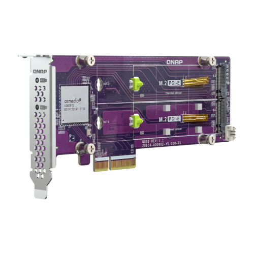 QNAP QM2-2P-344A 2xM.2 22110\2280 PCIe (Gen3 x4) NVMe SSD, Low-profile and Full-height brackets incl
