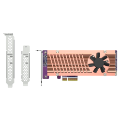 QNAP QM2-2P-344A 2xM.2 22110\2280 PCIe (Gen3 x4) NVMe SSD, Low-profile and Full-height brackets incl