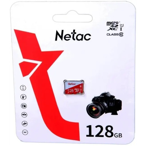 Netac P500 ECO 128GB MicroSDXC U1/C10 up to 80MB/s, retail pack card only