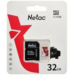 Netac P500 ECO 32GB MicroSDHC C10 up to 80MB/s, retail pack with SD Adapter